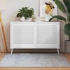 vidaXL skabsl&aring;ger 2 stk. 61,5x59,4 cm lameldesign massivt fyr hvid