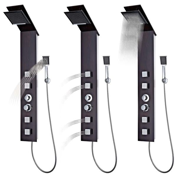 vidaXL bruserpanelsystem glas brun