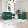 vidaXL Sofa 2 pcs M&oslash;rkegr&oslash;n 158 x 78 x 80 cm Stof