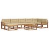 vidaXL Udend&oslash;rs sofagruppe med pude 8 pcs Naturlig og Beige
