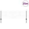 vidaXL Hegn med post Gr&aring; 0,6 x 25 m St&aring;l og PVC