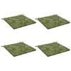 vidaXL S&aelig;depuder SOEST 4 stk. 100% polyester Bladdesign 60 x 60 x 3 cm