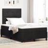 vidaXL LED Box Spring Bed med madras Sort 120 x 190 cm Stof