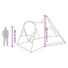 vidaXL Teepee Telt med tag med opbevaring Bl&aring; 545 x 450 x 295 cm