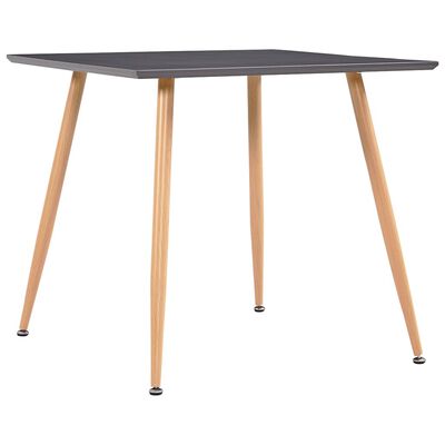 vidaXL spisebord 80,5 x 80,5 x 73 cm MDF grå og egetræsfarve