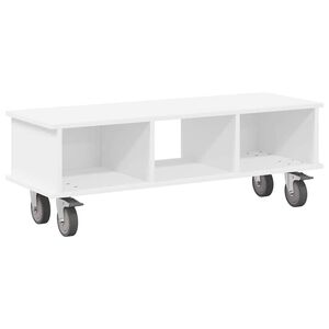 vidaXL TV-bord 100 x 35 x 35 cm Hvid Konstrueret tr&aelig;