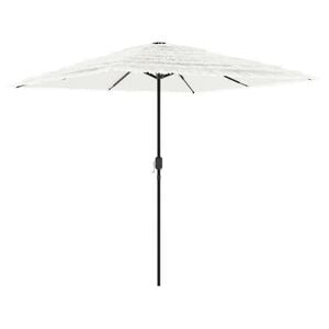 vidaXL haveparasol med st&aring;lstang 248x248x248 cm hvid