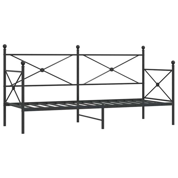 vidaXL daybed uden madras 80x200 cm st&aring;l sort