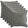 vidaXL Pudebetr&aelig;k 6 pcs HOUTEN M&oslash;rkegr&aring; 50 x 50 cm Chenille Stof