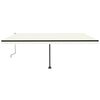 vidaXL fritstående markise 500x350 cm automatisk betjening cremefarvet