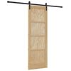 vidaXL Skyded&oslash;r Naturfarvet 73,5 x 211 cm Massivt fyrretr&aelig;