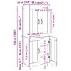 vidaXL Highboard Artisan Egetr&aelig; 69,5 x 34 x 90 cm Konstrueret tr&aelig;