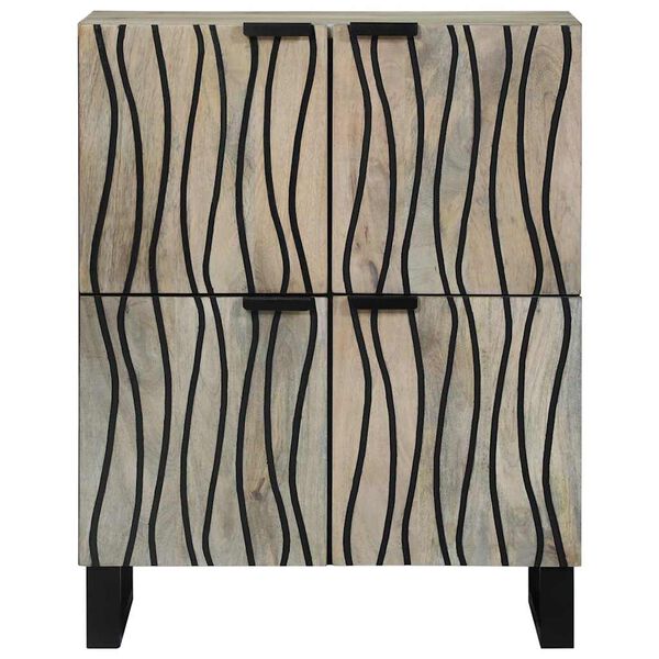 vidaXL Medieopbevaringsskabe & -reoler Hvid og sort 60 x 33 x 75 cm