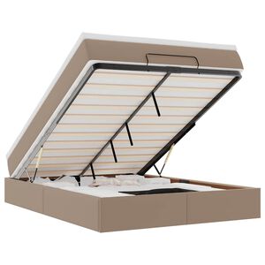 vidaXL osmannisk sengeramme med madras 140x190 cm kunstl&aelig;der