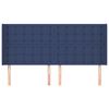 vidaXL sengegavl med kanter 163x16x118/128 cm stof bl&aring;