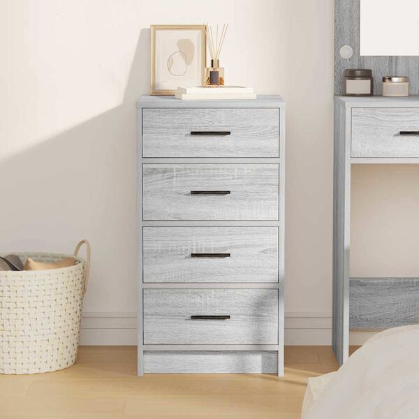 vidaXL Sideboard Gr&aring; sonoma-eg 40 x 41 x 75 cm Konstrueret tr&aelig;