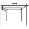 vidaXL pergola med sammenrulleligt tag 295x292x230 cm cremefarvet