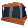 vidaXL Camping Telt S&aelig;t med tag 2 pcs Gr&aring; og orange Taffeta og Stof