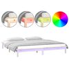 vidaXL sengeramme med LED 180x200 cm super kingsize massivt tr&aelig;