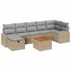 vidaXL Havesofa S&aelig;t 8 stk. Beige Poly rattan