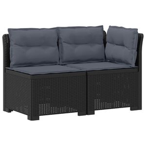 vidaXL 2-personers Havem&oslash;belsofa med Pudefyld Rattan Look 2-personers