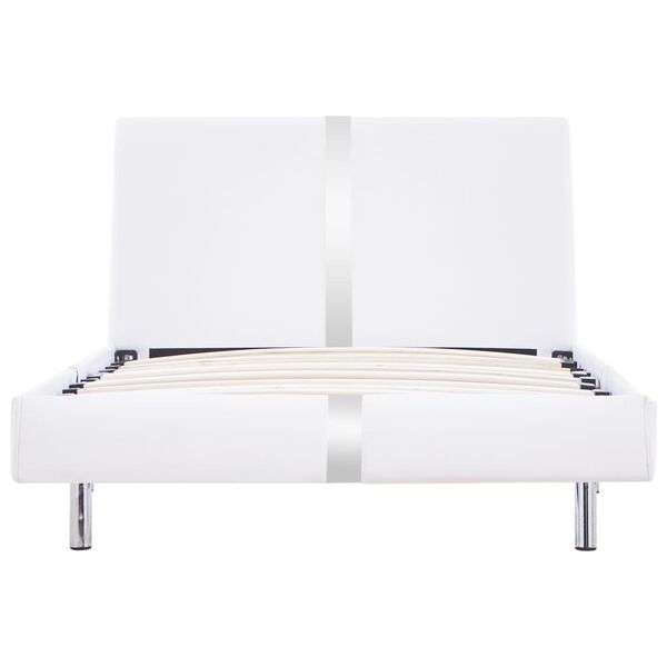 vidaXL sengestel 90x200 cm hvid kunstl&aelig;der