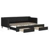 vidaXL daybed med udtr&aelig;k og skuffer 80x200 cm stof sort