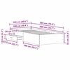 vidaXL Sengestel med skuffer Sort eg 100 x 200 cm Konstrueret træ