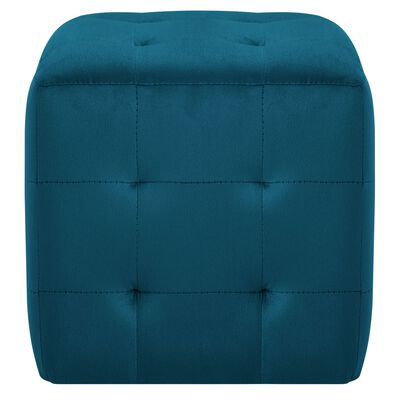 vidaXL sengeskabe 2 stk. 30 x 30 x 30 cm fløjlsstof blå