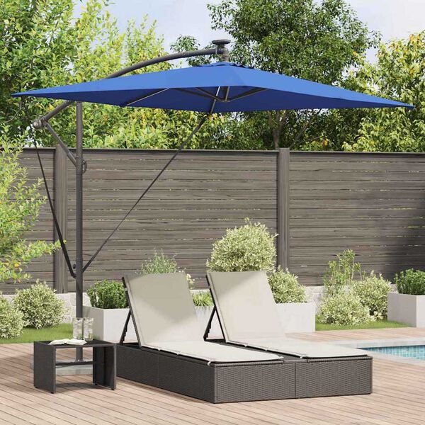 vidaXL Parasol Azurblå 294 x 200 x 270 cm Polyester og Aluminium