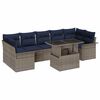 vidaXL Havesofa S&aelig;t med pude med opbevaring 8 pcs Gr&aring; Poly Rattan