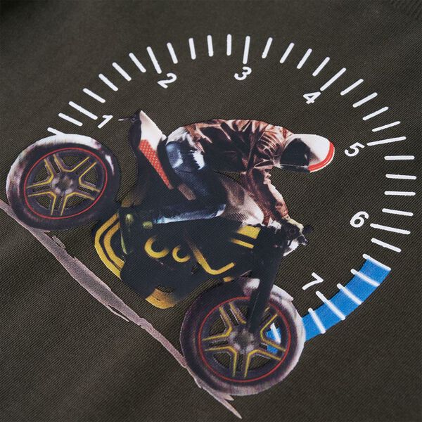 Lang&aelig;rmet T-shirt til b&oslash;rn str. 104 kakifarvet