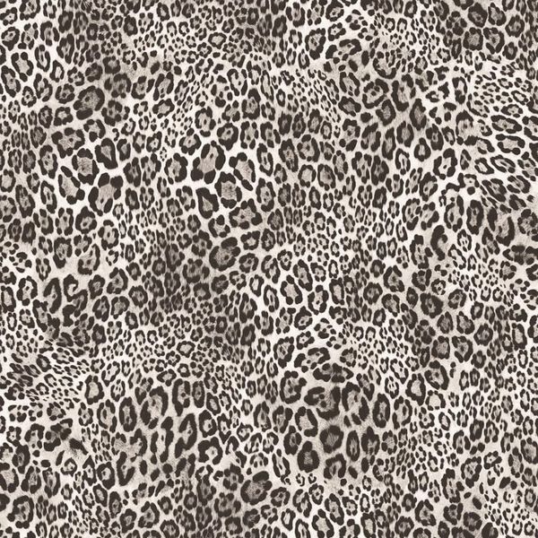 Noordwand v&aelig;gtapet Leopard Print sort