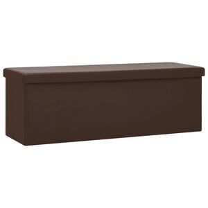 vidaXL foldbar opbevaringsb&aelig;nk PVC brun
