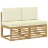 vidaXL 2 Stk Udend&oslash;rs Mellem Sofa Massivt Akacietr&aelig; Hvid