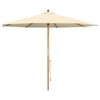 vidaXL Havesol &Oslash; 300 x 248 cm Massiv Eucalyptus Tr&aelig; Cremehvid