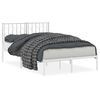 vidaXL sengeramme med sengegavl 120x200 cm metal hvid