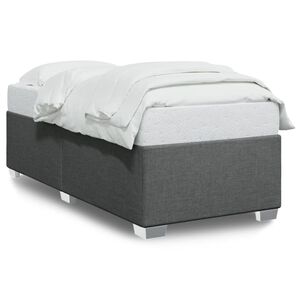 vidaXL Sengeramme uden madras M&oslash;rkegr&aring; 90x200 cm Stof