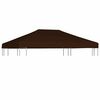 vidaXL pavillontopd&aelig;kke 310 g/m&sup2; 3 x 4 m brun