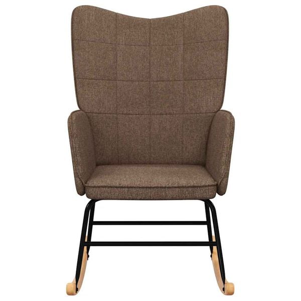 vidaXL gyngestol stof brun