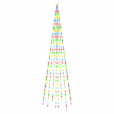 vidaXL juletræ til flagstang 310 LED'er 300 cm farverigt lys