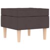 vidaXL l&aelig;nestol med fodskammel stof m&oslash;rkebrun