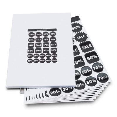 rillprint rabatmærker sortiment 10 ark x 5 æsker