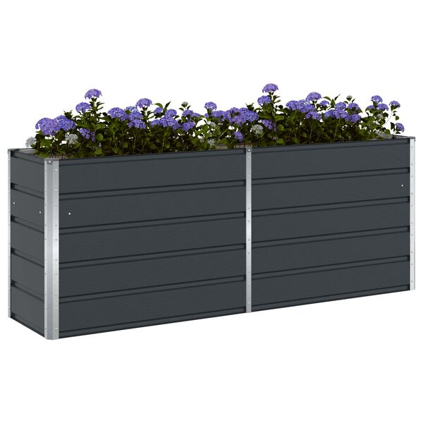 vidaXL Plantekasse Antracit 480 x 50 x 45 cm Galvaniseret st&aring;l