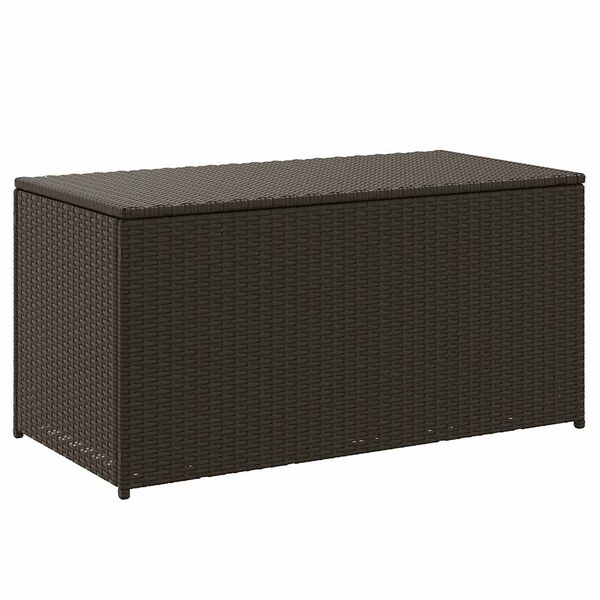 vidaXL opbevaringskasse til haven 100x50x50 cm polyrattan brun