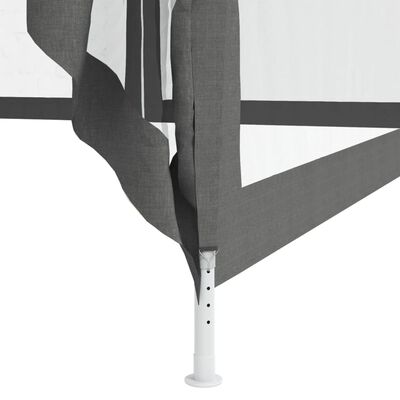 vidaXL pavillon med dobbelt tag 3x3x2,68 m stof antracitgrå