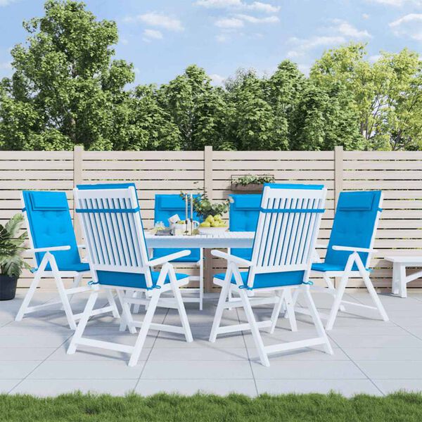 vidaXL stolehynder med høj ryg 6 stk. oxfordstof lyseblå