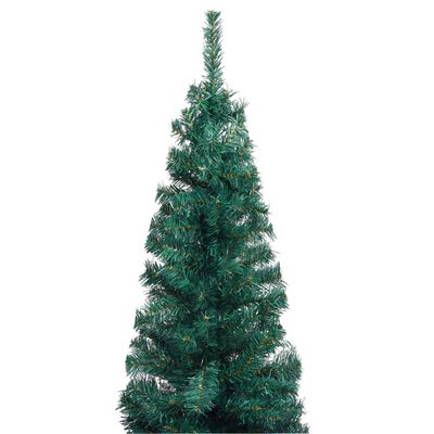 vidaXL kunstigt juletræ med lys og kuglesæt 150 cm grøn