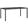 vidaXL spisebordss&aelig;t til haven 7 dele med hynder polyrattan sort