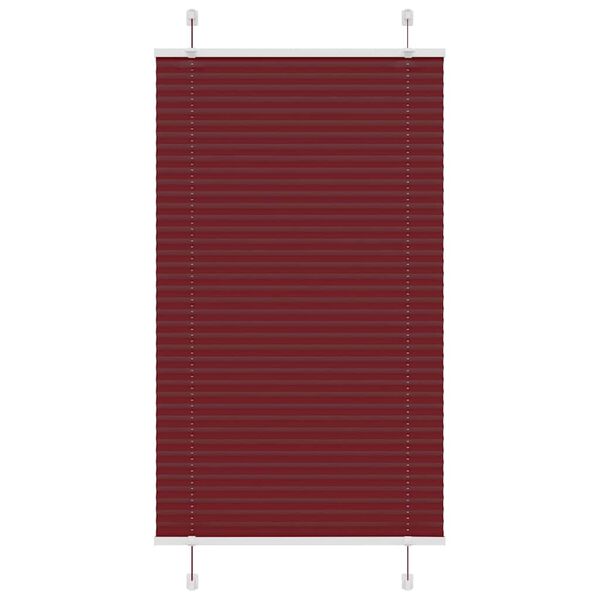 vidaXL Pliss&eacute;gardin Bordeauxr&oslash;d 80x150 cm Stofbredde 79,4 cm Polyester